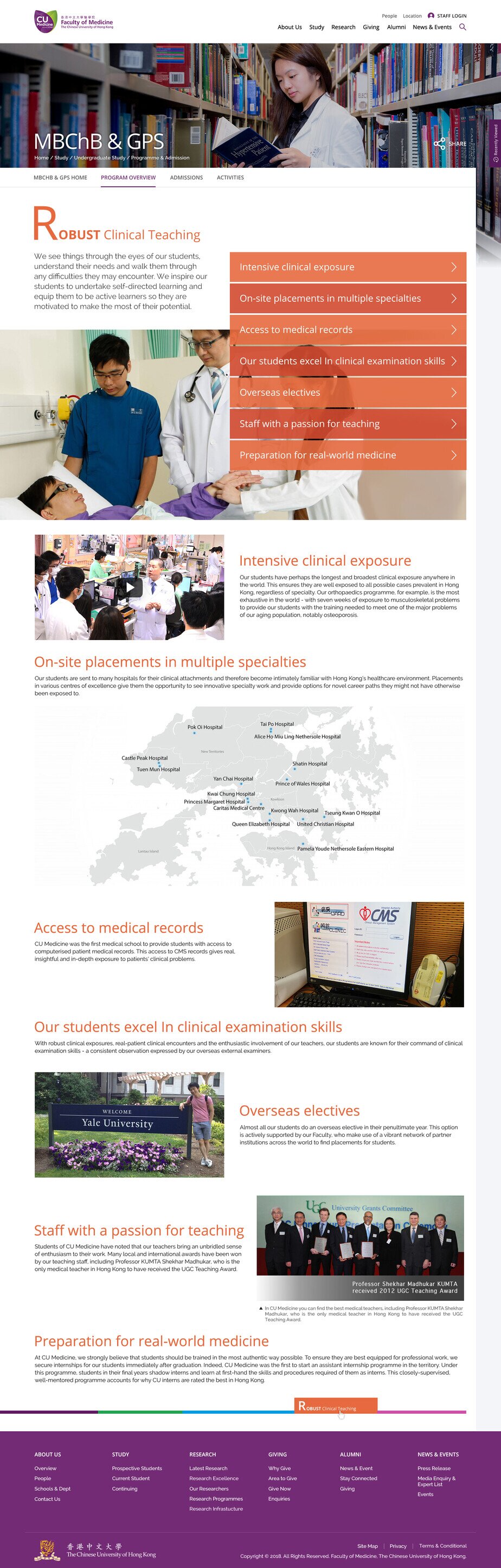 CUHK Faculty of Medicine Desktop MBChB & GPS Overview