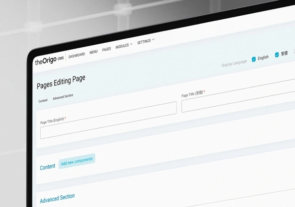 desktop screen displaying page editing page in cms