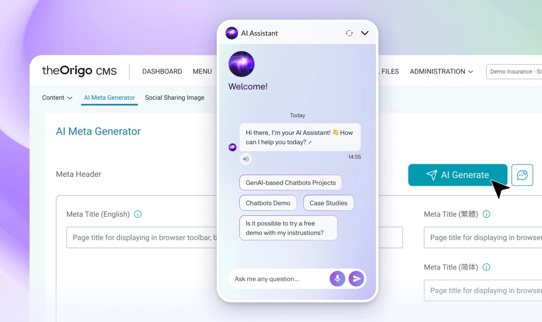 Chatbot integrated with CMSCore