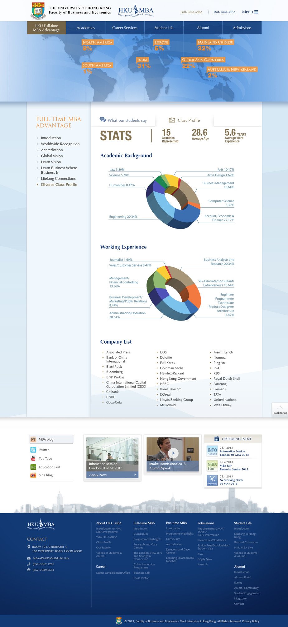 University of Hong Kong website screenshot for desktop version 3 of 8