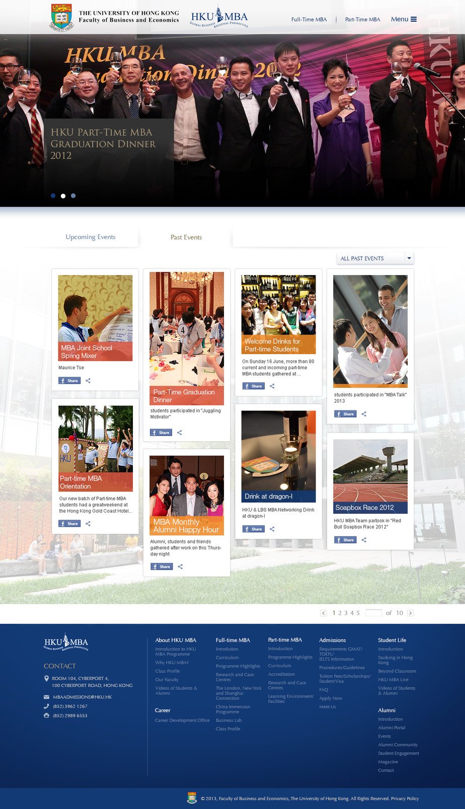 University of Hong Kong website screenshot for desktop version 6 of 8