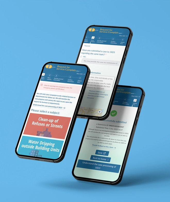 Mobile-responsive version of the 1823 government website