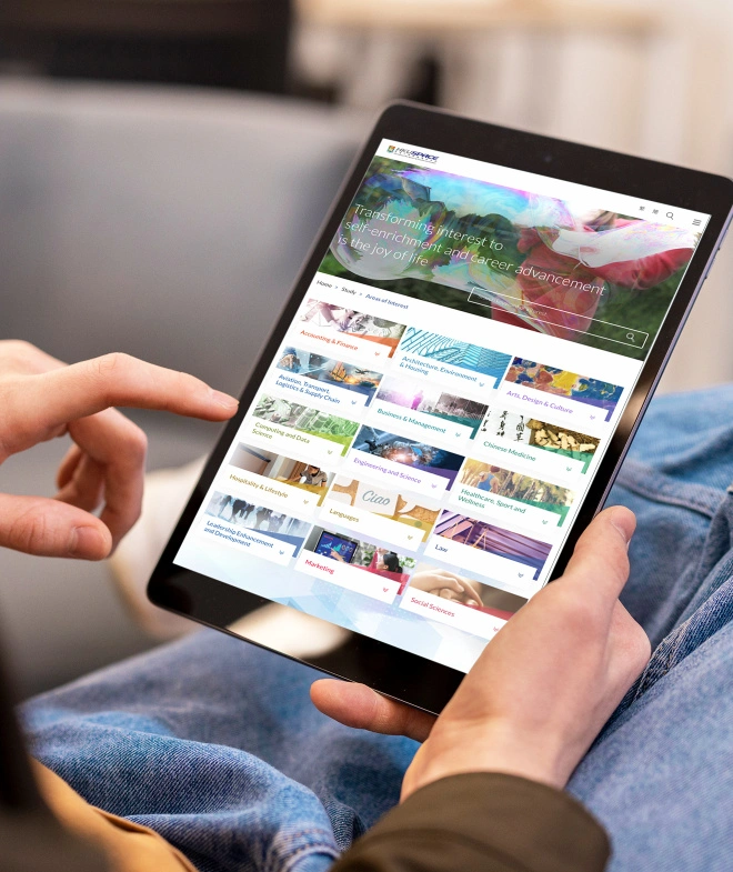 Viewing in tablet