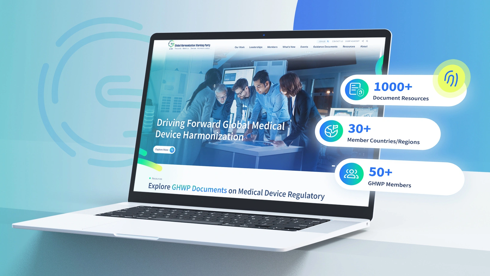 showcasing homepage in desktop view