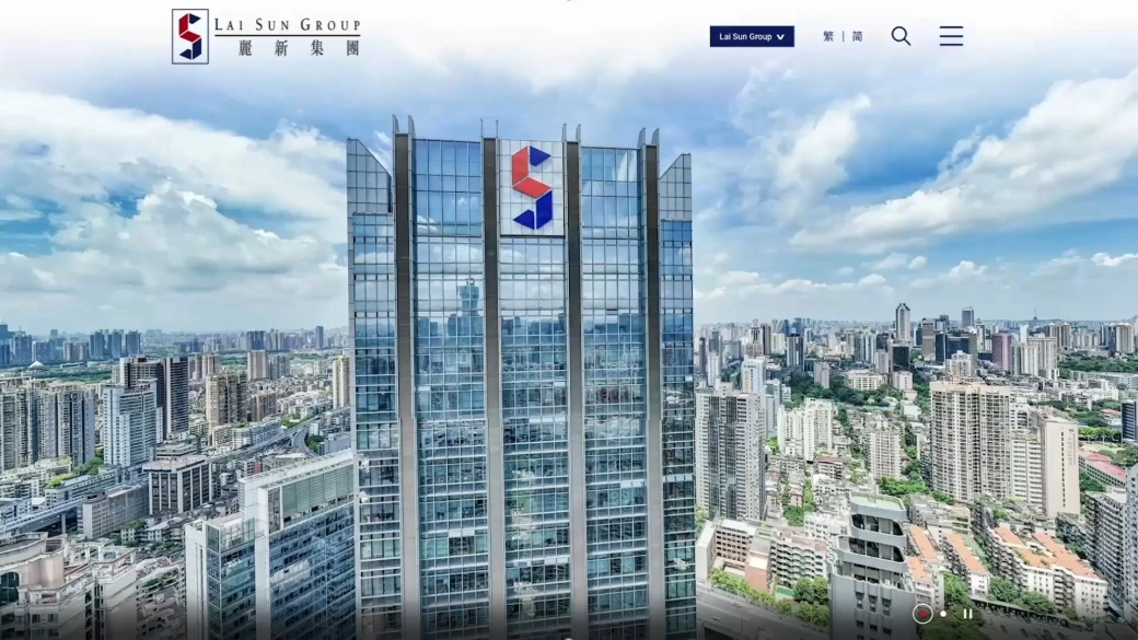 showing the Lai Sun website