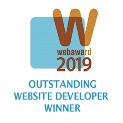 Outstanding Website Developer Webaward 2019, 2018, 2014